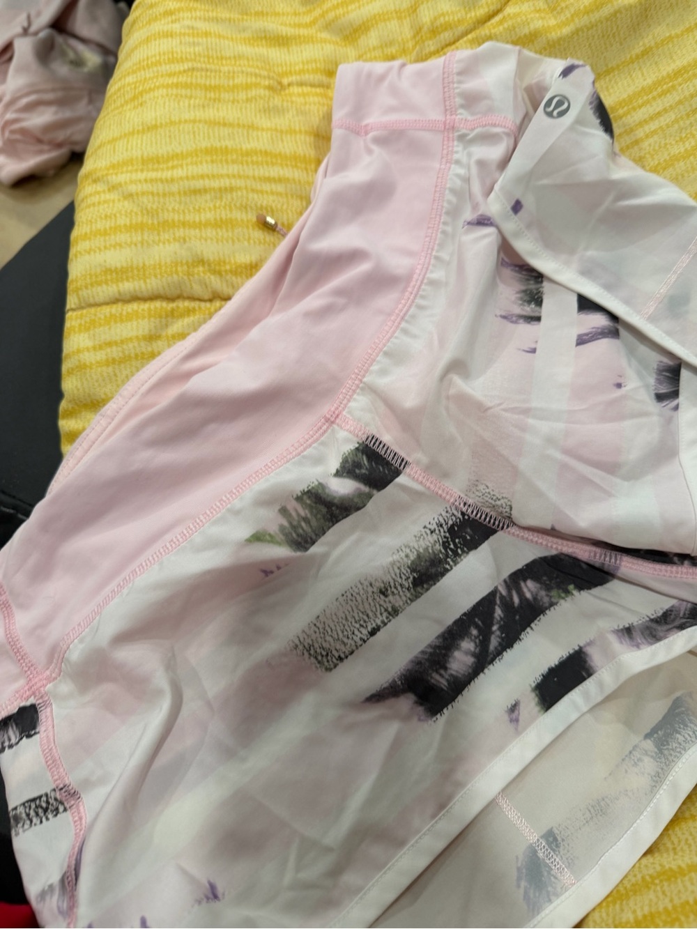 lululemon athletica Light Pink Printed Women's Athletic Shorts
